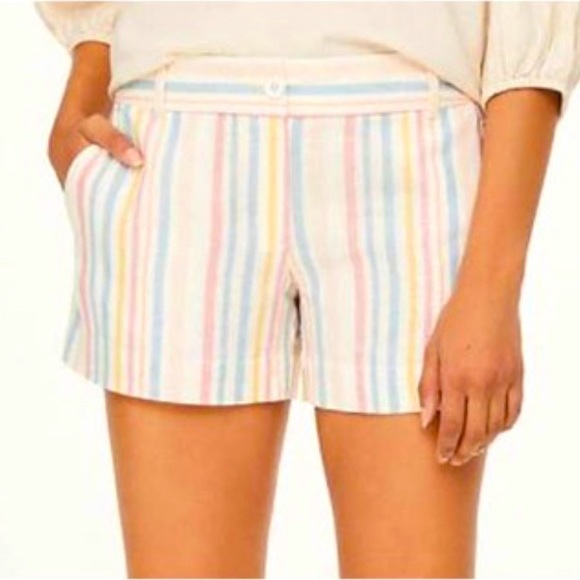 LOFT Striped Pastel Shorts (size 4 - NEW) - Picture 1 of 4